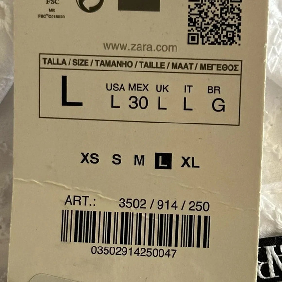 ZARA | White | BELTED EMBROIDERED MINI DRESS - Picture 10 of 14